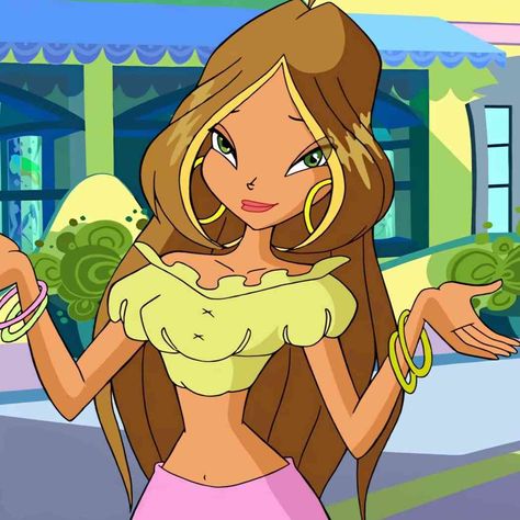 Flora Icon, Anime Zodiac, Clubbing Aesthetic, Hot Anime, Dessin Adorable, 90s Anime, Cartoon Icons, Kids Shows, Winx Club