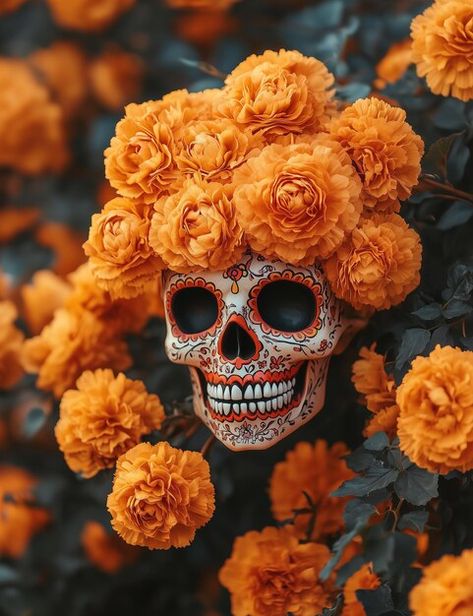 Day Of The Dead Wallpaper, Day Of The Dead Flowers, Halloween Makeup Sugar Skull, Dead Images, Bulletin Journal, Adornos Halloween, Free Business Card Mockup, A Skull, Phone Background