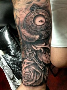 steampunk mens sleeve Steampunk Tattoo Design, Tattoos Arm Mann, Tato Maori, Tatoo 3d, Watch Tattoo Design, Steampunk Tattoo, Kunst Tattoos, Geniale Tattoos, Watch Tattoos