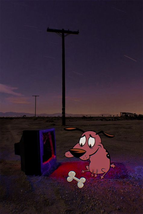 Courage The Cowardly Dog Aesthetic, Dog Wallpaper Iphone, Courage The Cowardly Dog, Cowardly Dog, Vaporwave Art, Dog Wallpaper, Iphone Background, Favorite Tv Shows, Iphone Wallpaper