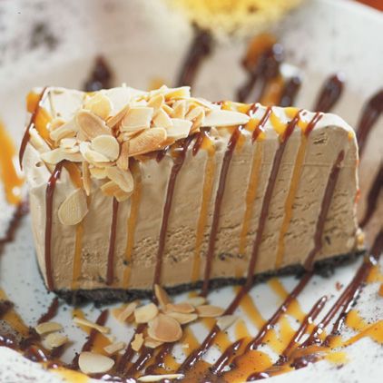 Billy Miner Pie Mocha ice cream on a chocolate crust with hot fudge, caramel and almonds Billy Miner Pie Recipe, Billy Miner Pie, Mocha Ice Cream, Anna Olsen, Fudge Caramel, Steakhouse Restaurant, Butter Cakes, Desserts Ideas, High Holidays