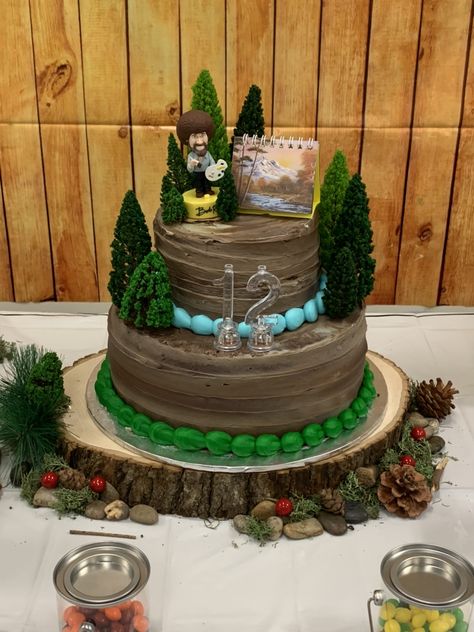 Bob Ross Cake, Bob Ross Birthday, 12th Birthday, Bob Ross, Party Ideas, Birthday Party, Turn Ons, Cake, Birthday