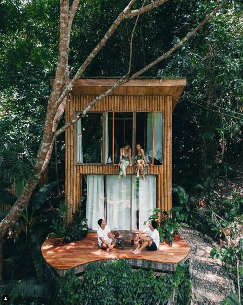 Riverside Cabin near Cambugahay Falls W/kitchen Cambugahay Falls, Riverside Cabin, Home Philippines, Riverfront Home, Enchanted River, Philippines Travel, Glamping, Enchanted, Travel Inspiration