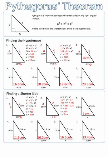 Pythagorean theorem Worksheet with Answers Best Of Pythagoras theorem by Timcw Teaching Resources Tes Pythagoras Theorem, Pythagorean Theorem Worksheet, Eureka Math, Power Moves, Learning Mathematics, Math Tutorials, Math Notes, Pythagorean Theorem, Math Formulas