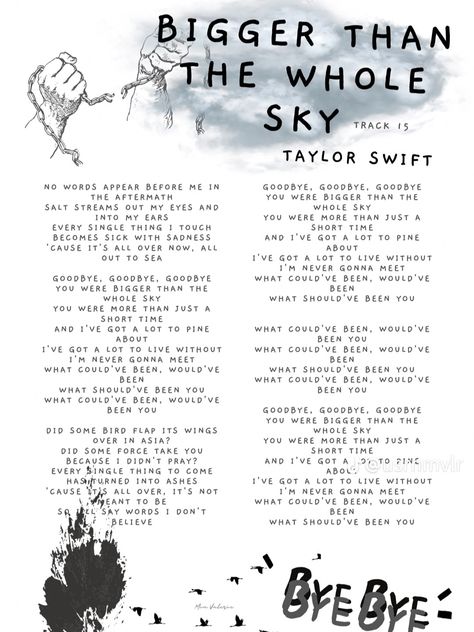 Bigger Than The Whole Sky Taylor Swift, Midnight Lyrics, Midnights Lyrics, Bigger Than The Whole Sky, Full Song Lyrics, Midnights Aesthetic, Midnight Song, 15 Taylor Swift, Midnights Taylor Swift