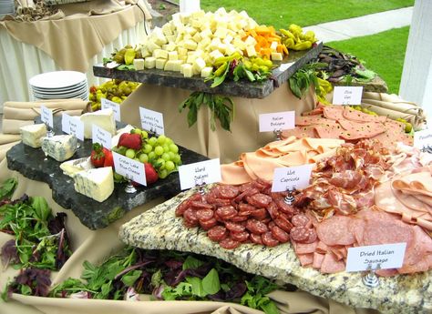 Creating height on a buffet How To Create Height On A Buffet Table, Buffet Displays, Wedding Reception Appetizers, Buffet Table Wedding Receptions, Buffet Tablescapes, Reception Buffet, Buffet Wedding Reception, Diy Wedding Food, Appetizer Buffet