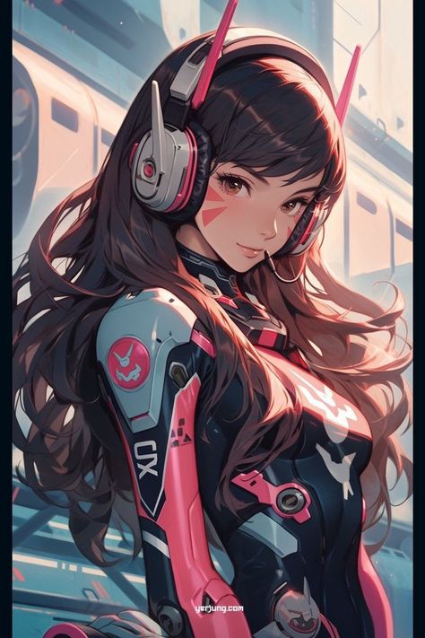 Dva Fan Art, Diva Overwatch Fanart, D Va Overwatch Icons, Overwatch 2 Fanart, Dva Art, Overwatch Character Art, Dva Wallpaper, Diva Overwatch, D Va Fanart