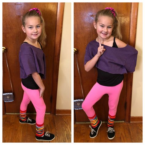 Decades Day Outfits Kindergarten, Disco Dress Up Day School, Kids 80s Costume Diy Girl, Kids 90s Outfit Ideas Girls Diy, Girls 80s Outfits Kids, Decades Day Spirit Week Kids, Favorite Decade Day Outfit, Decades Day Outfits For Boys, Kids 80s Outfit Ideas Boys