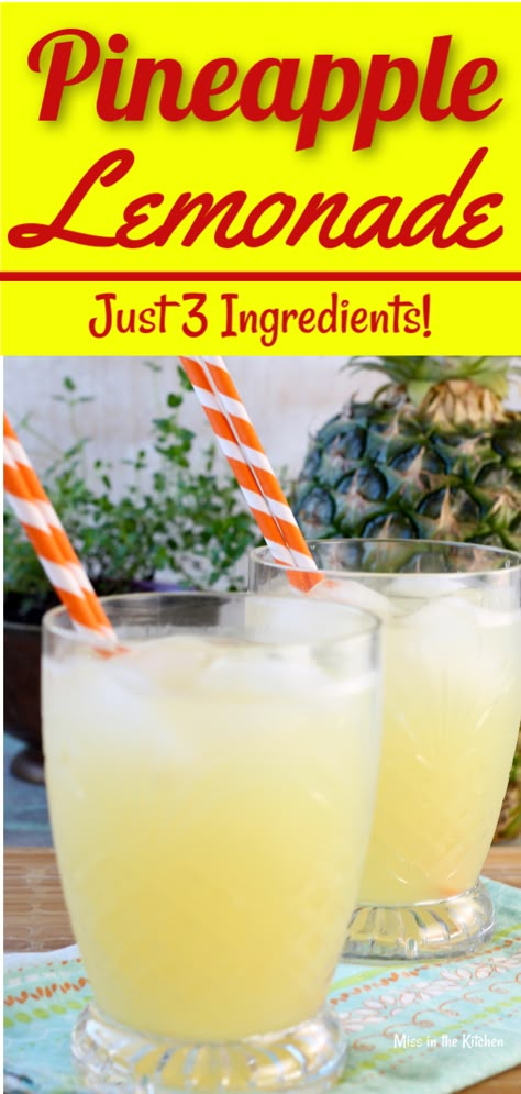 Punch For Kids, Pineapple Lemonade Punch, Lemonade Punch Recipe, Classic Lemonade, Pineapple Lemonade Recipe, Easy Party Punch, Country Time Lemonade, Pineapple Detox, Lemonade Punch