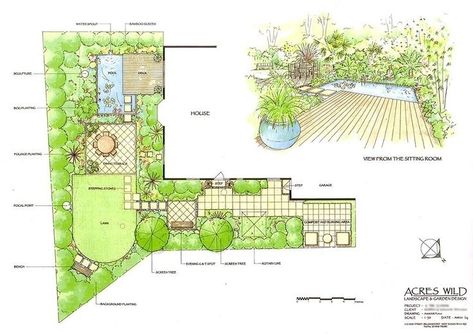 L Shape Backyard Design Layout, L Shaped Garden, Garden Design Layout Landscaping, Garden Grid, Backyard Design Layout, Planting Plan, Garden Design Layout, Garden Design Plans, Landscape Design Plans