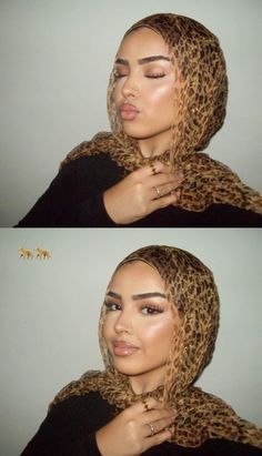 Cheetah Print Hijab, Leopard Print Hijab, Hijab Guide, Desi Hijabi, Baddie Hijabi Outfits, Beach Breakfast, Breakfast Birthday, Nature Technology, Quotes Workout