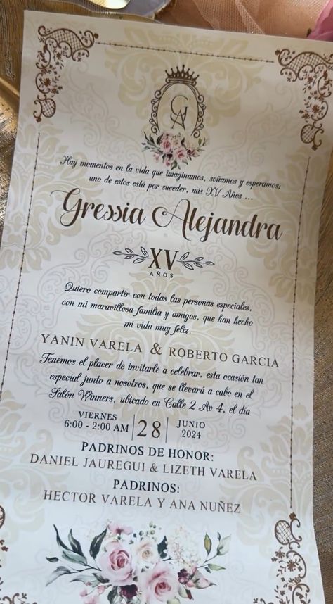 Quinceanera Invitations Ideas, Xv Invitations, Xv Ideas, Debut Invitation, Quinceañera Invitations, Quince Invitations, Rapunzel Party, Quinceanera Themes, Invitations Ideas