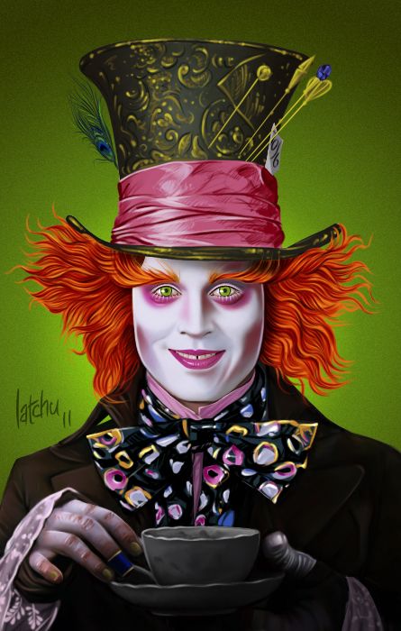 Mad Hatter ( Johnny Depp) in 'Alice in Wonderland' - WetCanvas: Online Living for Artists Tattoo Ideas Alice In Wonderland, Mad Hatter Johnny Depp, Mad Hatter Drawing, Games Tattoo, Johnny Depp Characters, Alice In Wonderland Drawings, Alice In Wonderland Characters, Wonderland Tattoo, Alice And Wonderland Quotes