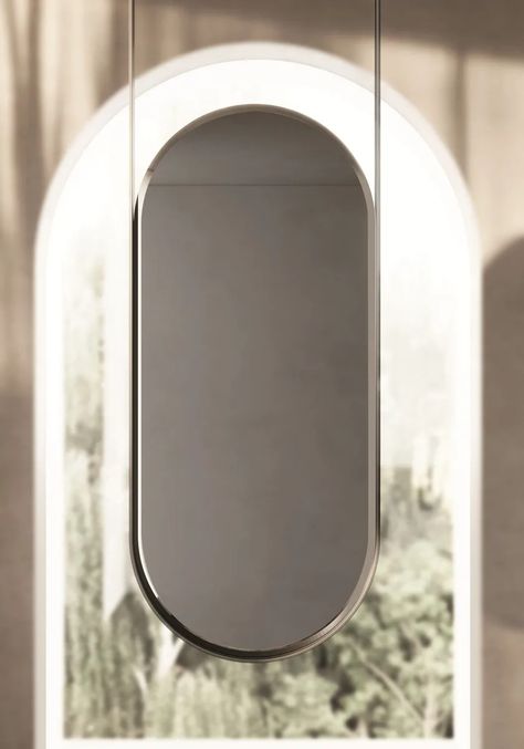 Oval hanging double-sided mirror BEAUTY by Ideagroup_2 Hanging Bathroom Mirror, Hanging Mirrors, Ceiling Mounted Vanity Mirror, Ceiling Hanging Mirror, Hanging Mirror From Ceiling, Oval Mirror Hanging From Ceiling, Oval Double Mirror, Ceiling Suspended Mirror, Suspended Mirror