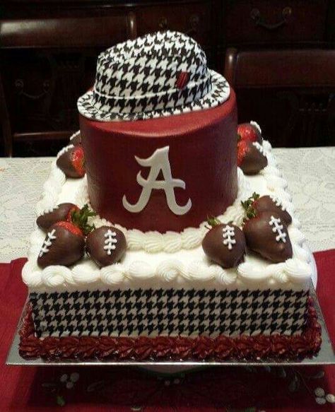 Alabama cake. Alabama Grooms Cake, Alabama Birthday Cakes, Wedding Cake Figures, Alabama Cakes, Alabama Football Roll Tide, Creative Wedding Cakes, Football Cake, Alabama Roll Tide, Alabama Weddings