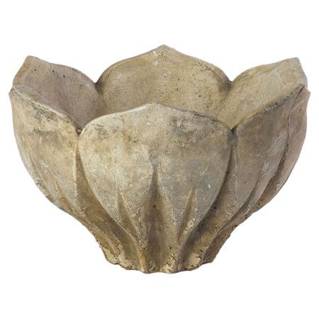 Perfect as a catch-all atop your entryway console or an accent to your manteltop vignette, this whimsical bowl showcases a lotus-inspired silhouette and ston... Lotus Sculpture, Napa Home, Lotus Garden, Porch Life, Lotus Bowls, Flower Sculptures, Concrete Crafts, Paper Flower Backdrop, Lotus Blossom