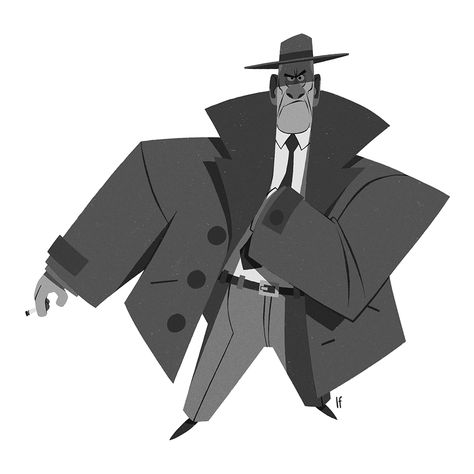 Detective on Behance Leonard Furuberg, Detective Character Design, Detective Design, Animation Character Design, Animation Character, Illustration Animation, Characters Design, Love Illustration, Character Design Animation