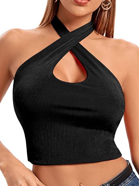 Front Cross Top, Form Fitting Clothes, Cross Top, Cami Shirt, Tank Top Straps, Women Halter, Amazon Women, Pinterest Girls, Cami Tanks