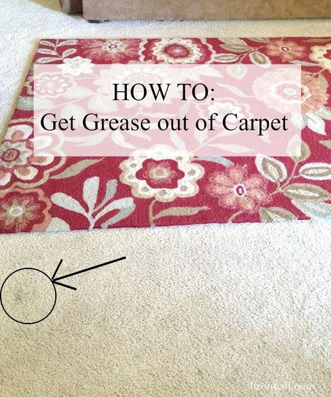 How to get grease out of carpet and keep carpets fresh How To Get Grease Out Of Carpet, Diy Carpet Stain Remover, Silver Grey Carpet, Cleaning Grease, Remove Grease Stain, Carpet Cleaner Homemade, Grease Stains, Hallway Carpet Runners, White Carpet