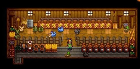 Coop Interior, Stardew Farms, Stardew Valley Layout, Stardew Valley Tips, Stardew Valley Farms, Stardew Valley Fanart, Piskel Art, Coop Design, Farm Layout