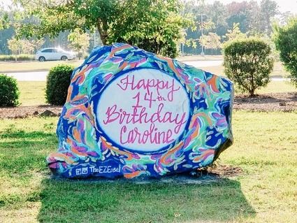 School Spirit Rocks | Commercial & Residential Artwork Painting | Myrtle Beach Spirit Rock Birthday Ideas, Birthday Spirit Rock, School Rock Painting Ideas Birthday, School Rock Painting Ideas, Spirit Rock Painting Ideas School, Spirit Rock Painting Ideas, School Murals, School House Rock, Rock Painting Ideas