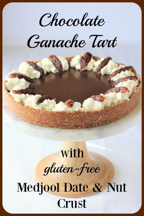 Date Tart, Ganache Tart, Gingerbread Cookie Dough, Walnut Pie, Chocolate Ganache Tart, Date Cookies, Ganache Filling, Chocolate Ganache Filling, Cheesecake Crust