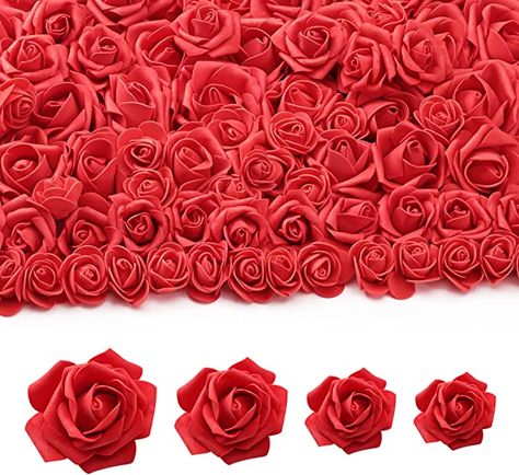 Amazon.com: 200 Pcs Artificial Rose Flower Heads for Crafts Artificial Stemless Rose Flower Heads Mini Fake Rose Foam Flowers Coral Red Foam Fake Roses for Home DIY Wedding Centerpieces Party Cake Decorations : Home & Kitchen Fake Roses Decor Diy Projects, Diy Wedding Centerpieces, Fake Roses, Centerpieces Party, Artificial Rose, Wedding Centerpieces Diy, Rose Decor, Foam Flowers, Artificial Roses