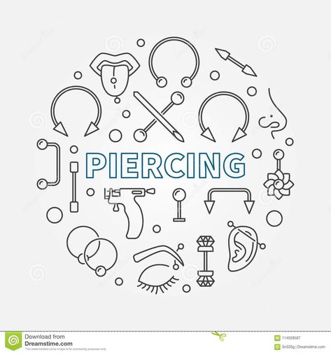 Piercing Logo Design Ideas, Piercing Logo Design, Piercing Logo, Tattoo Shop Decor, Studio Plan, Piercing Bar, Piercing Chart, Logo Desing, Cool Ear Piercings