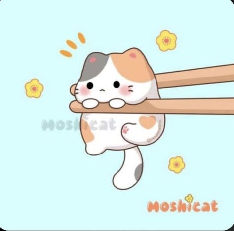 Kawaii Simple Drawing, Cute Pictures Drawings, Cat Chopsticks, Teaching Abcs, Kawaii Cat Drawing, Being A Parent, Images Kawaii, Cute Cat Drawing, Iphone Wallpaper Kawaii