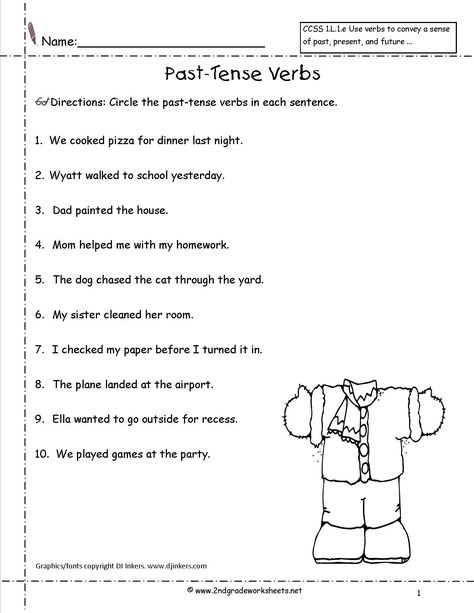 Worksheets On Past Tense For Grade 2 Perfect Verb Tense, Third Grade Grammar Worksheets, Simple Past Tense Worksheet, Third Grade Grammar, Future Tense Verbs, Tense Worksheet, Past Tense Worksheet, 2nd Grade Grammar, Irregular Past Tense Verbs