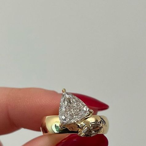 Shahla Karimi on Instagram: "We loved designing this custom two stone Trillion + Marquise Engagement Ring 🤍 #diamonds #engaged #engagementring" Shahla Karimi, Trillion Engagement Ring, Marquise Engagement Ring, Engagement Rings Marquise, Marquise Diamond, Love Design, Our Love, Engagement Ring, Sapphire