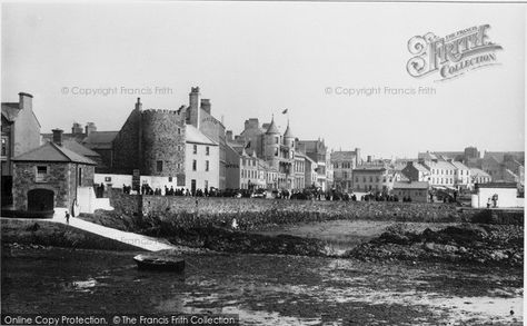 Bangor, County Down, Northern Ireland, 1897. Nearest building to camera the old lifeboat house - nowadays usually bought and sold regularly as a restaurant.Foreground now carpark after reclamation,and connected to new pier.On corner old Customs House,part now tourist info office. Bantry House Ireland, Bangor Northern Ireland, Ruined Castle, Ballycastle Northern Ireland, County Antrim Ireland, Ireland History, Ireland 1916, Bangor, Belfast