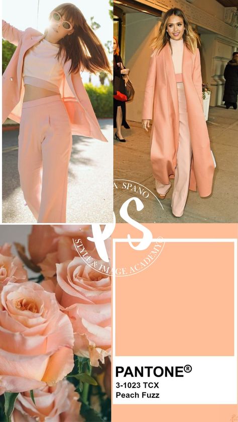 Apricot Crush, Pantone 2024, Peach Design, Combination Dresses, Colors Combinations, Colour Combinations Fashion, Dark Autumn, Fashion Illustration Dresses, Peach Fuzz