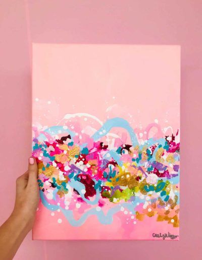 Diy Bright Canvas Art, Pastel Canvas Painting Abstract, Preppy Painting Abstract, Pink Abstract Painting Acrylic, Abstract Painting Pastel Colors, Abstract Painting Diy, Bright Art, Cat Air, Arte Inspo