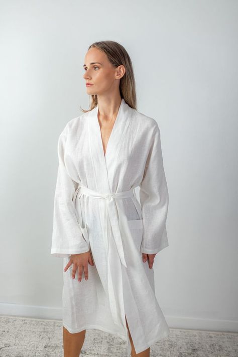 Linen Robes, Linen Bathrobe, Linen Robe, Fashion Dresses Casual, Bridal Robes, Womens Robes, Pajamas, Casual Dresses, Fashion Dresses