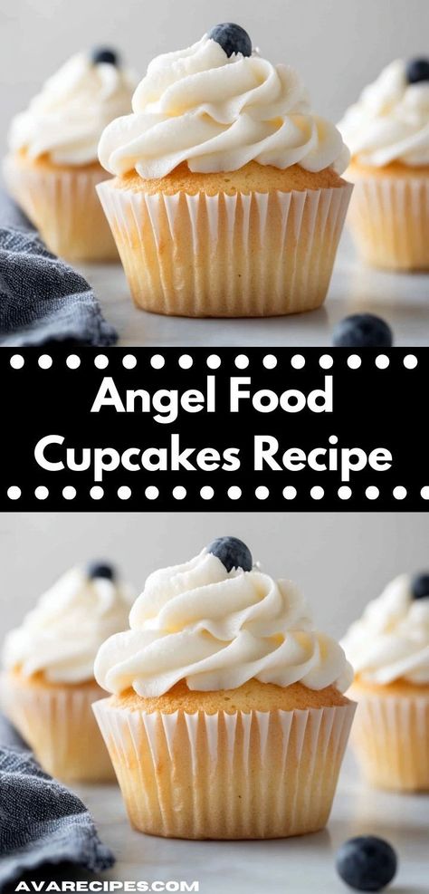 Searching for a family-friendly dessert? This Angel Food Cupcakes Recipe is not only tasty but also quick to whip up. Enjoy a delightful treat that can be customized with your favorite toppings for extra fun! Treat Business Ideas, Cheesecake Recipe Ideas, Angel Food Cupcakes, Cheesecake Ideas, Low Fat Desserts, Food Cupcakes, Guilt Free Dessert, Light Desserts, Cupcakes Recipe