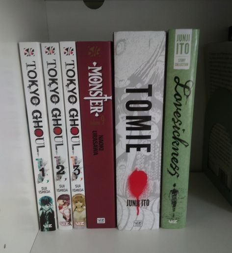 Junji Ito Book Collection, Junji Ito Manga Book, Junji Ito Lovesickness, Lovesickness Junji Ito, Junji Ito Books, Manga Book Aesthetic, Manga Shelf, Studio Ghibli Poster, Dior Girl