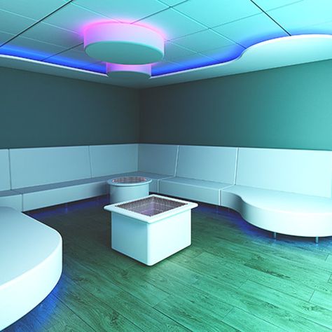 Soft Seating Area, Emotional Behavior Disorder, Sensory Space, Sensory Equipment, Study Room Design, Bubble Wall, Sensory Rooms, Sensory Room, Common Room