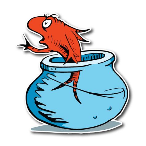 Dr Seuss Fish Bowl, Dr Seuss Fish, Dr Seuss Clipart, Dr. Seuss Book, Dr Seuss Crafts, Dr Seuss Books, Seuss Crafts, Red Fish Blue Fish, Fish Clipart