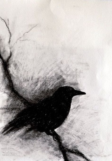 Abstract Charcoal Art, Charcoal Paint, Charcoal Sketch, Charcoal Drawings, Crows Ravens, Charcoal Art, Drawing Faces, Landscape Designs, Landscape Drawings