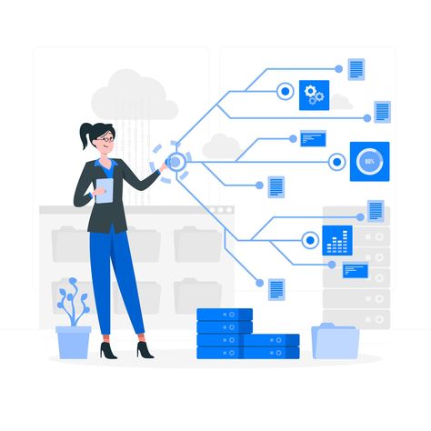 What Is Data, Data Warehouse, Medical Devices, Flat Illustration, Business Process, Video Marketing, Business Strategy, Software Development, Vector Free