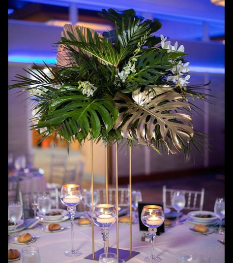 Zoo Wedding Centerpieces, Wedding Decor 2023, Tropical Flower Arrangements, Floral Design Ideas, Vowel Renewal, Zoo Wedding, Decor 2023, 70th Birthday Parties, Events Ideas