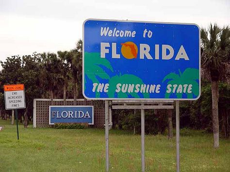 Florida Sign, Welcome To Florida, Florida Sunshine, Florida Girl, States In America, Universal Orlando, State Of Florida, Sunshine State, Florida Travel