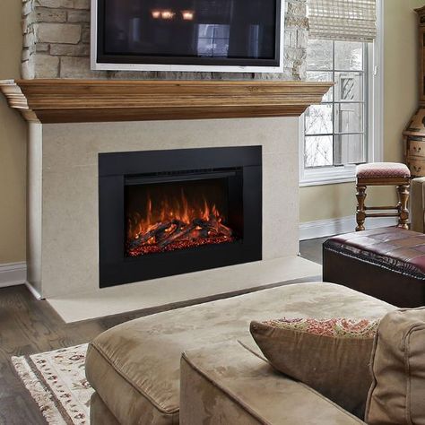 Modern Flames Electric Fireplaces, Best Electric Fireplace Insert, Electric Insert Fireplace Ideas, Fireplace Insert Ideas Electric, Small Electric Fireplace Ideas, Gas Fireplace Ideas With Tv Above, Fireplace Insert Ideas, Coastal Fireplace Ideas, Zero Clearance Fireplace