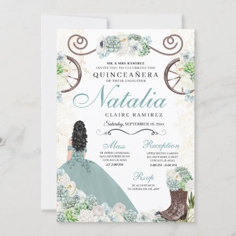 Boots Quinceanera, Invitations Quinceanera, Quinceanera Invitation, Quinceanera Invitations, Western Cowboy Boots, Editable Invitations, Font Styles, Favor Tags, Quince