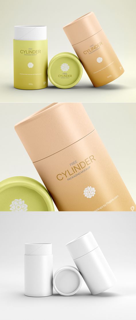 Free Cylinder Packaging Mockup Cylinder Packaging Template, Cylinder Packaging Design, Cylinder Packaging, Soap Packaging Design, Instagram Mockup, Free Packaging Mockup, Cosmetics Mockup, 3d Mockup, Mockup Photoshop