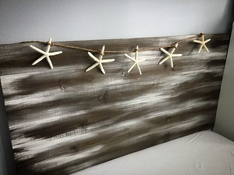 Always free shipping! Seashell Headboard Diy, Nautical Headboard, Coastal Headboard, Beach Headboard, Reclaimed Headboard, New England Decor, Dorm Headboard, Farmhouse Headboard, Blue Headboard