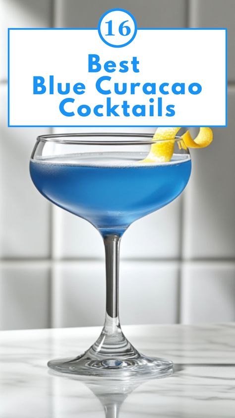 Blue Curacao cocktails are bold, vibrant, and packed with citrus flavor! These bright blue drinks are perfect for any occasion, from summer parties to weekend happy hours. Whether it’s a classic Blue Lagoon, a tropical margarita, or a smooth rum mix, there’s a cocktail for you. Easy to make and always refreshing. Grab your Blue Curacao and start mixing. Save this now for must-try Blue Curacao cocktails!  via @mybartender Cocktails With Blue Curacao, Blue Kamikaze, Tropical Margarita, Curacao Drink, Paradise Cocktail, Blue Curacao Drinks, Blue Curacao Liqueur, Blue Margarita, Sparkling Cocktail