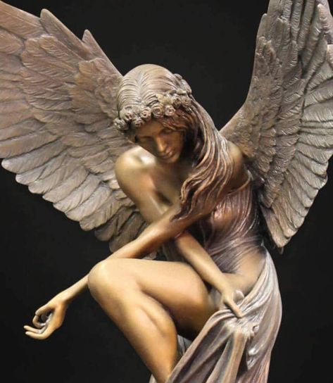 Benjamin Victor, Angel Sculpture Art, Sculpted Hair, Creative Sculpture, Angel Figure, Angel Sculpture, Angel Statues, Angel Art, Figurative Sculpture