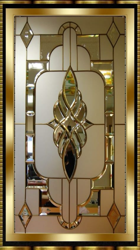 New Glass Design, Beveled Glass Design, Mirror Door Design, Glass Etching Design, Beveled Glass Doors, Window Glass Design, Glass Etching Designs, Etched Glass Door, Leaded Glass Door